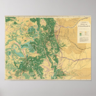 Economic Map of Colorado Poster