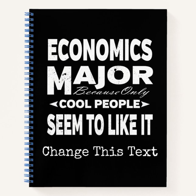 Economics College Major Only Cool People Like It Notebook (Front)