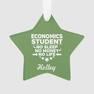 Economics College Student No Life or Money Ornament
