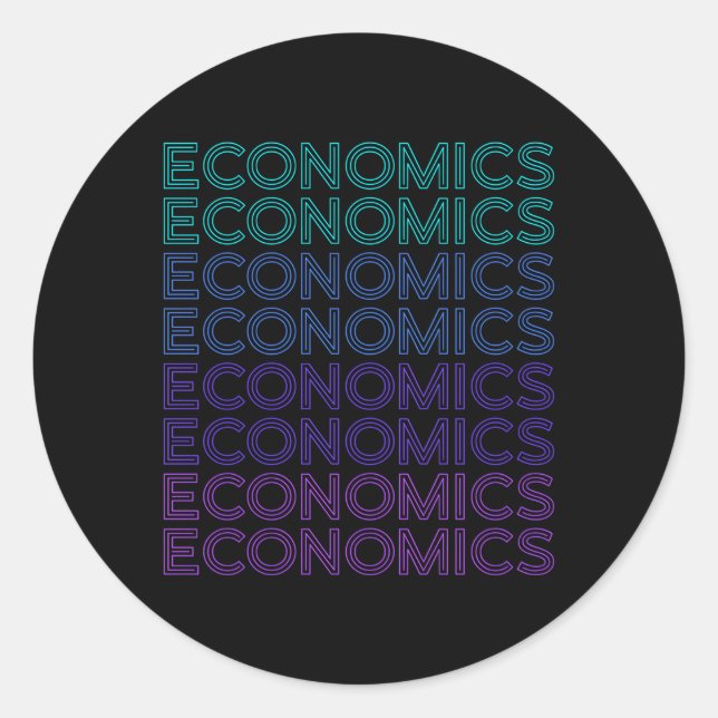 Economics Economist Classic Round Sticker (Front)