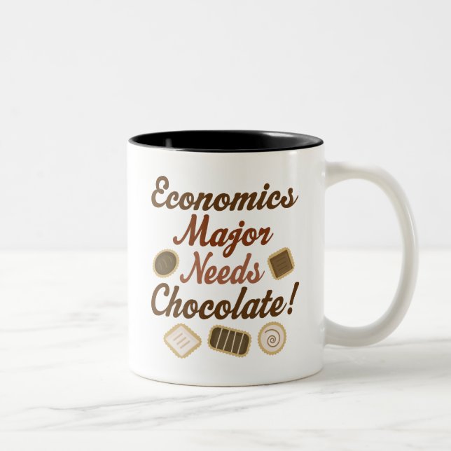 Economics Major Chocolate Two-Tone Coffee Mug (Right)