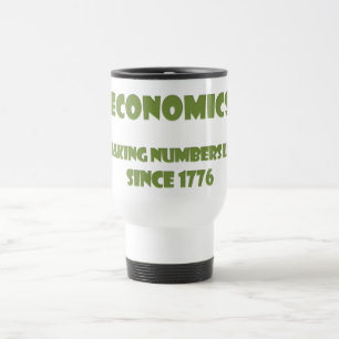 Economics: making numbers lie since 1776 travel mug
