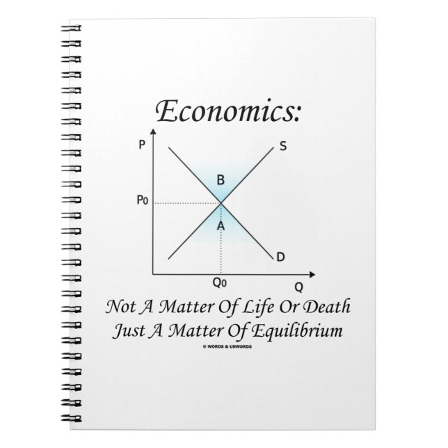 Economics Not Matter Of Life Or Death Equilibrium Notebook (Front)