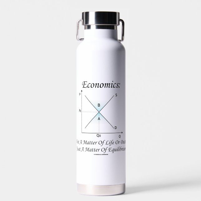 Economics Not Matter Of Life Or Death Equilibrium Water Bottle (Front)