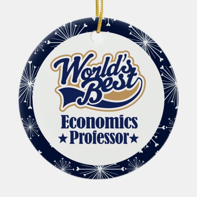 Economics Professor Gift Ornament (Front)