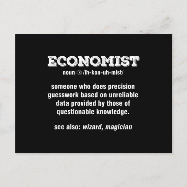 Economics Student Taxation Teacher Economist Postcard (Front)