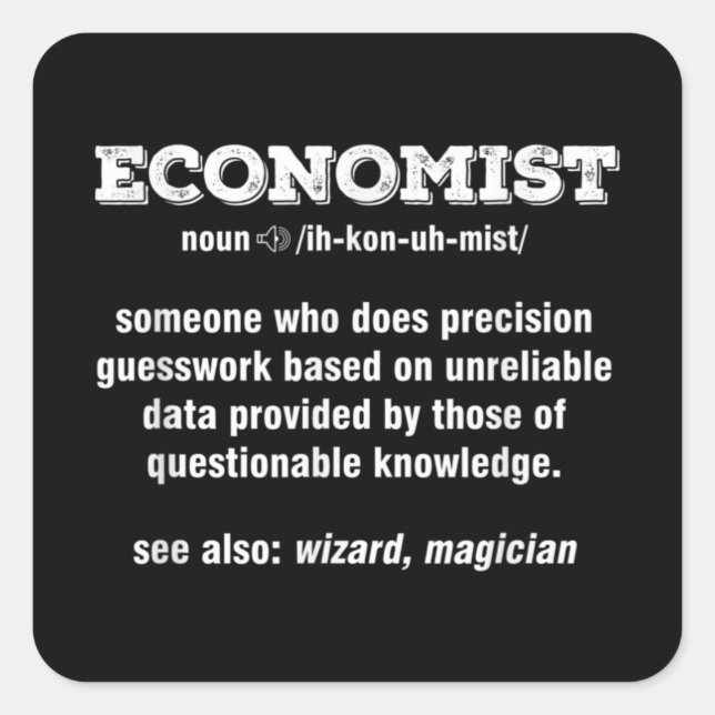 Economics Student Taxation Teacher Economist Square Sticker (Front)