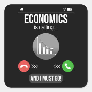 Economics Teacher Funny Economist Gift Square Sticker