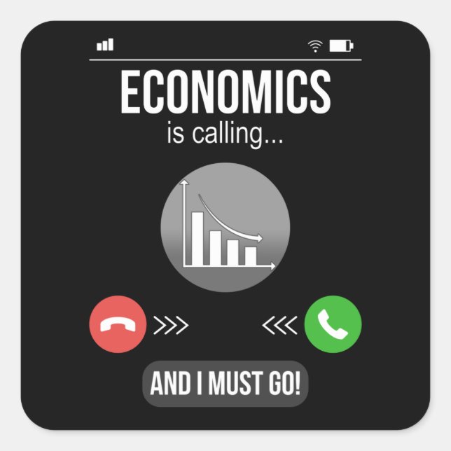 Economics Teacher Funny Economist Gift Square Sticker (Front)