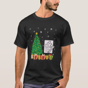 Economics Xmas Tree Lighting Santa Hat Economics C T-Shirt