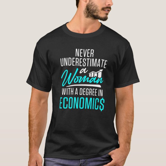 Economist Woman Power Business Economics GraduateG T-Shirt (Front)