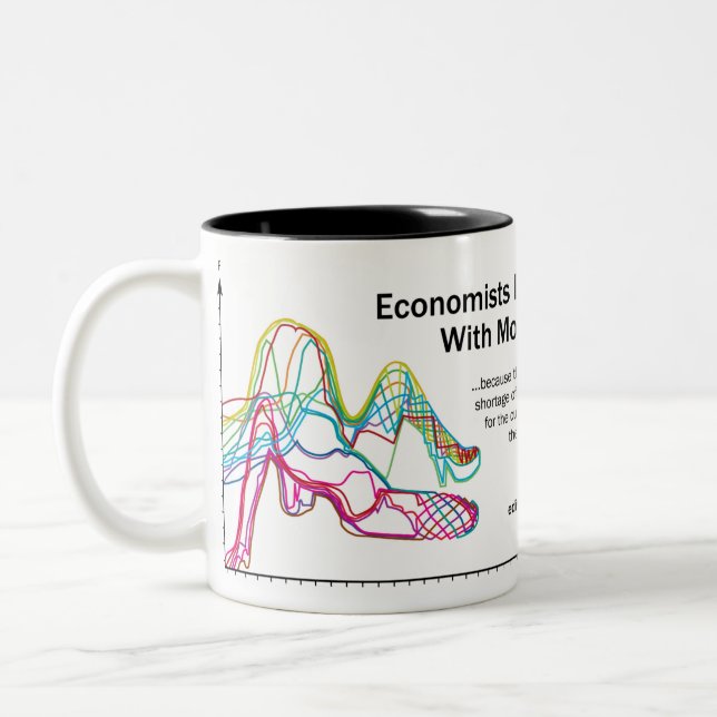 Economists Do It With Models Two-Tone Mug (Left)