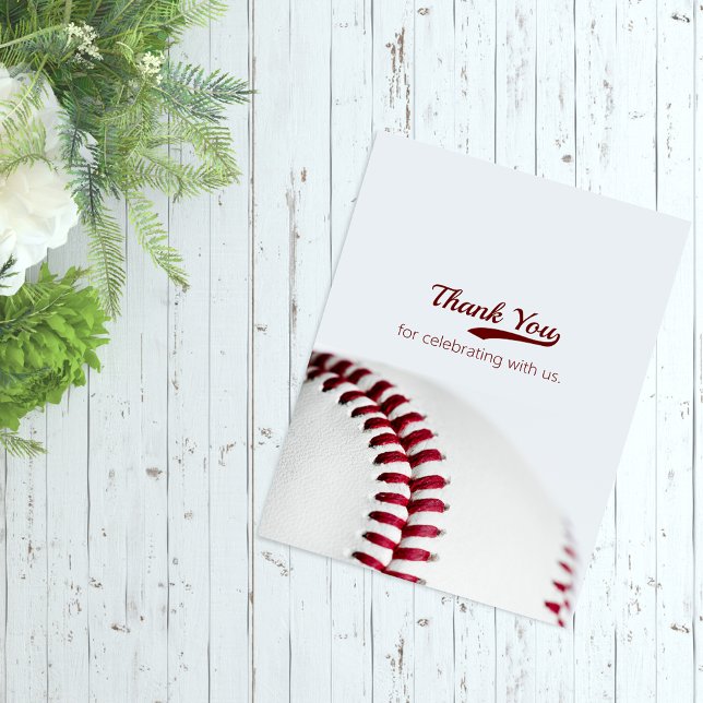 Economy Baseball Theme Wedding Thank You Card (Creator Uploaded)