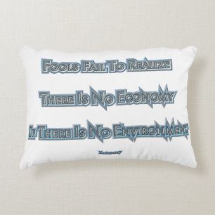 Economy vs Environment Accent Pillow