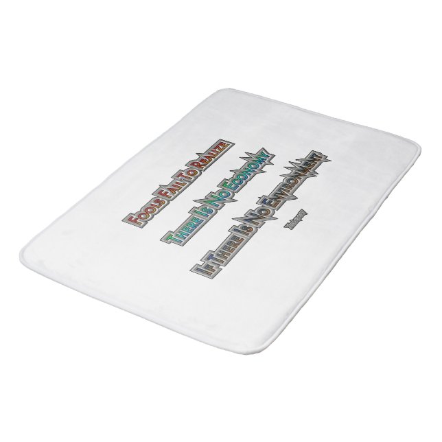Economy vs Environment Bath Mat (Angled)