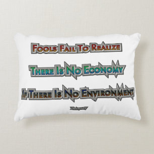 Economy vs Environment Decorative Cushion