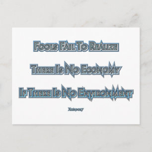 Economy vs Environment Postcard