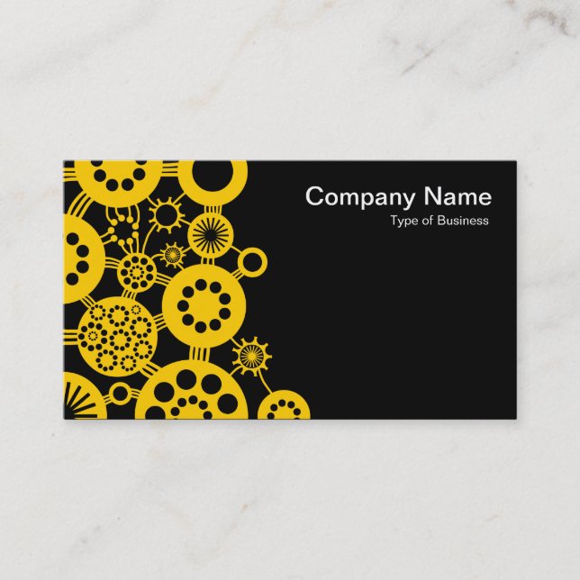 Ecosystem - Amber on Black Business Card (Front)