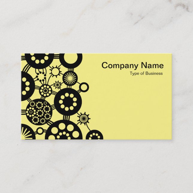 Ecosystem - Black on Light Yellow fff888 Business Card (Front)