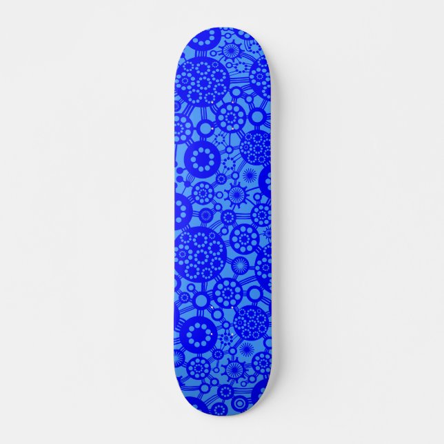 Ecosystem - Blue on Baby Blue Skateboard (Front)