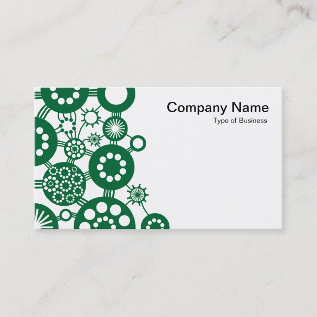 Ecosystem - Forest Green on White Business Card (Front)