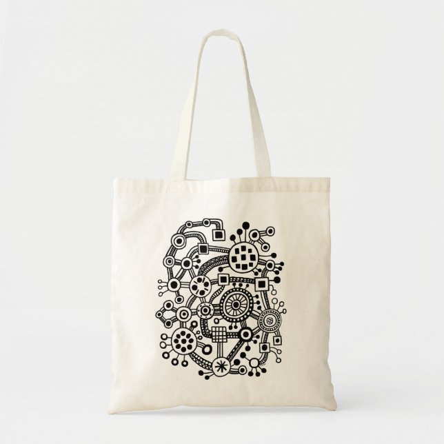 Ecosystem III - Black Tote Bag (Front)