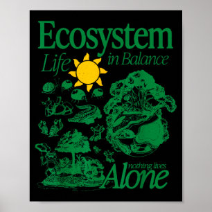 Ecosystem life in balance nature design poster