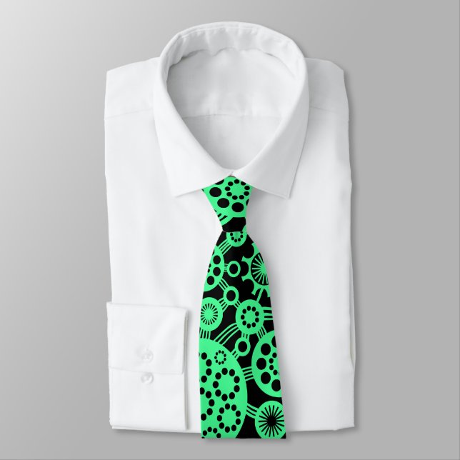 Ecosystem - Mint Green on Black Tie (Tied)