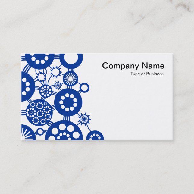 Ecosystem - Navy Blue on White Business Card (Front)