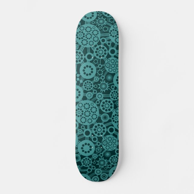 Ecosystem - Ocean Green on Dark Green Skateboard (Front)