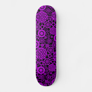 Ecosystem - Purple on Black Skateboard
