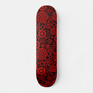 Ecosystem - Ruby Red on Black Skateboard