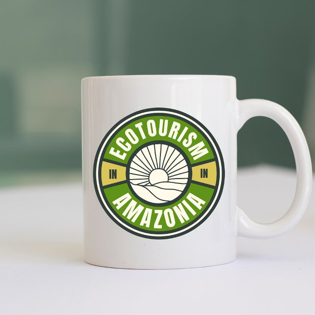 Ecotourism in Amazonia Rainforest Slow Travel Logo Coffee Mug (Creator Uploaded)