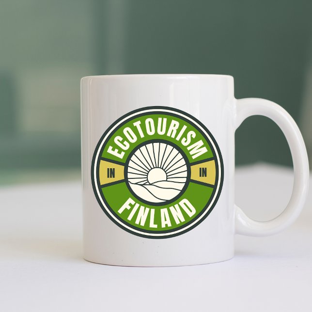 Ecotourism in Finland Green Slow Travel Logo Coffee Mug (Creator Uploaded)