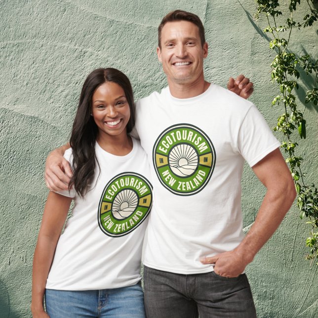 Ecotourism New Zealand Green Slow Travel Logo T-Shirt (Creator Uploaded)