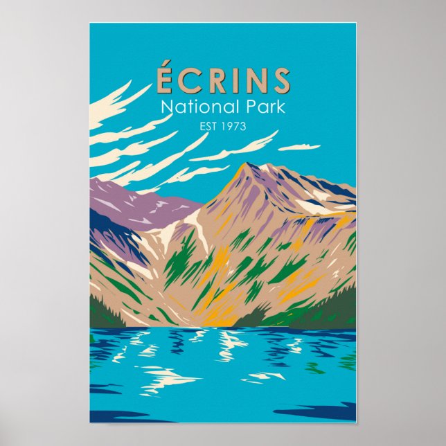 Ecrins National Park Dauphine Alps France Poster (Front)