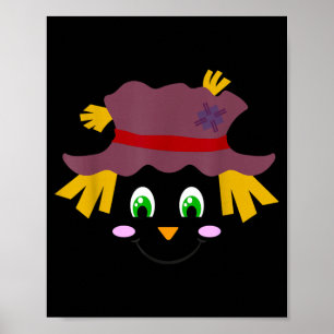 Ecrow Face In A Hat Funny Thanksgiving Halloween Poster