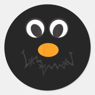 Ecrow Face Smile Thanksgiving Halloween Costume Classic Round Sticker