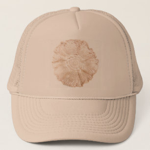 Ecru Beige Tan Old-fashioned Vintage Doily Trucker Hat