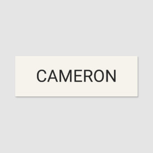 Ecru Classic Name Tag Magnetic or Pin Professional