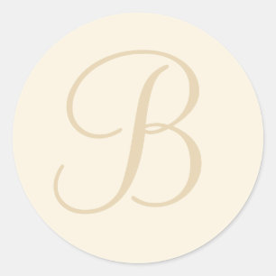 Ecru & Cream Monogrammed Envelope Seal / Gift Tag