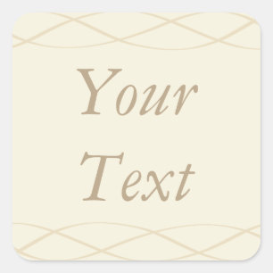 Ecru & Cream Stickers or Labels w/ Custom Text