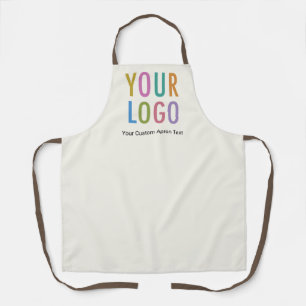 Ecru Custom Apron with Business Logo Personalised