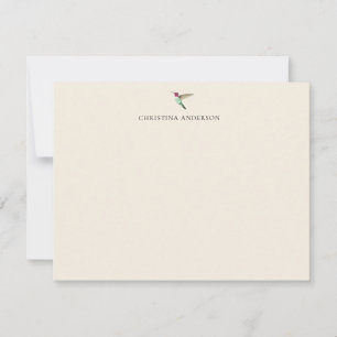 Ecru Hummingbird Card