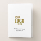 Ecru Ivory Branded Presentation Folder Custom Logo