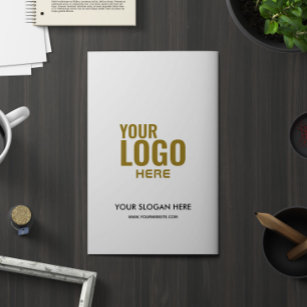 Ecru Ivory Branded Presentation Folder Custom Logo