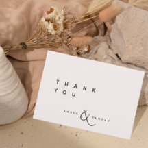 Ecru | Simple Wedding Thank You Card