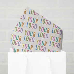 Ecru Tissue Paper Custom Business Logo Printed USA