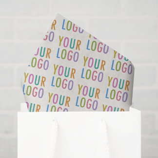Ecru Tissue Paper Custom Business Logo Printed USA