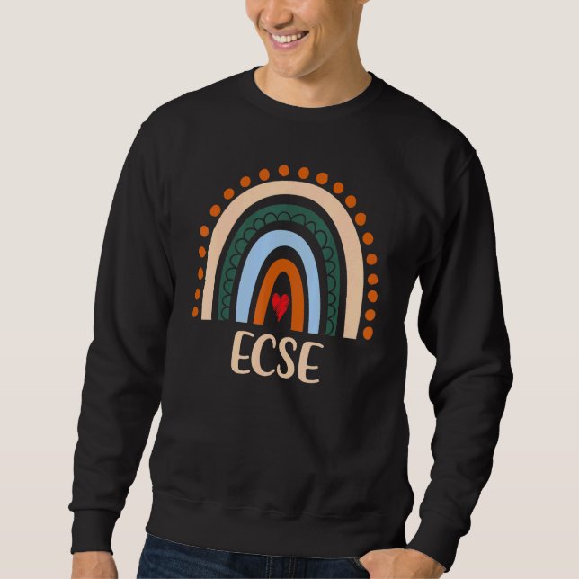 Ecse Boho Rainbow Graduation Thank You Sweatshirt (Front)